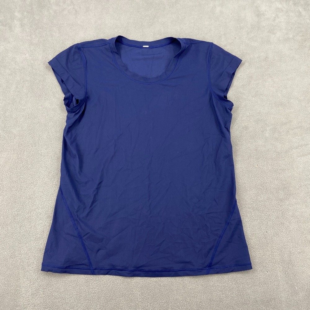 Lululemon Performance T-Shirt Women Blue Lightweight Moisture-Wicking Cap Sleeve